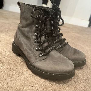 SorelLennox Waterproof Lace-Up Combat Boots – Size 8